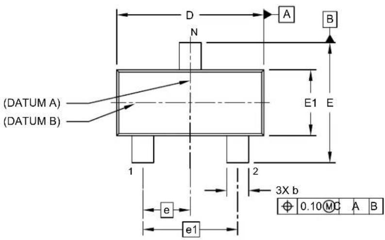 Microchip 11LC040 - 3-Lead Plastic Small Outline Transistor (TT) [SOT-23] - 1