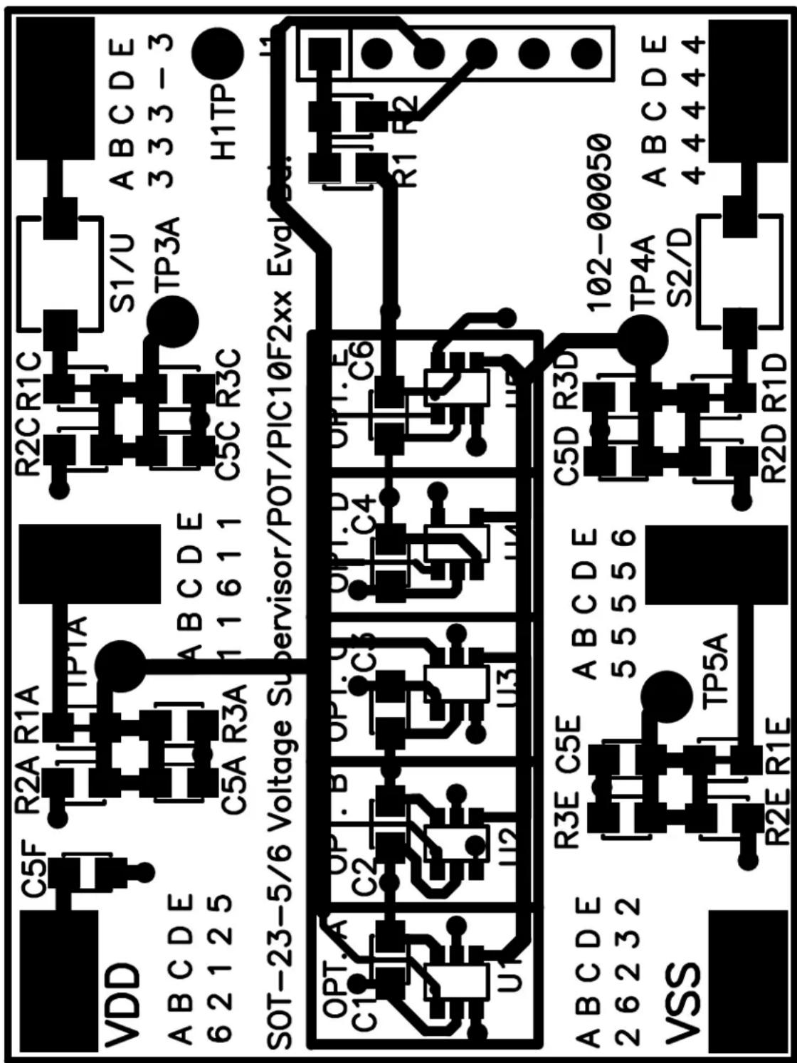 Microchip MCP606 - A.4 BOARD LAYOUT – TOP LAYER, BOTTOM LAYER AND SILK SCREEN - 2