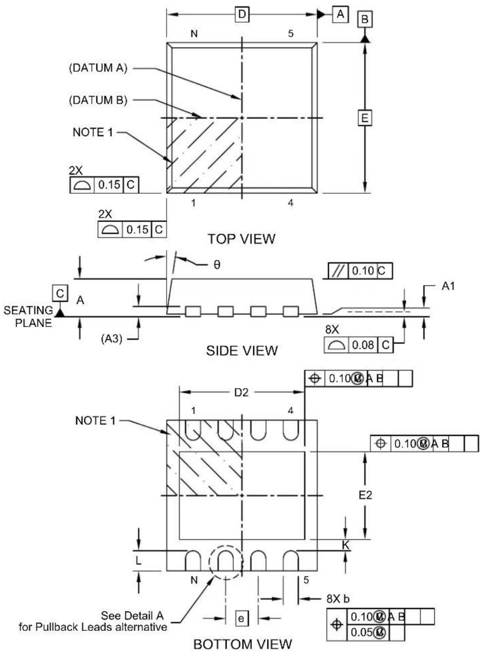 Microchip HV859 - 8-Lead Very, Very Thin Plastic Dual Flat, No Lead Package (UQ) - 3x3 mm Body [WDFN]; Supertex Legacy Package - 1