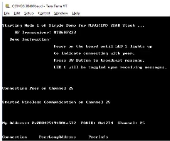 Microchip ATSAMR21E19A - Simple\_Example\_Star Reference Application - 3