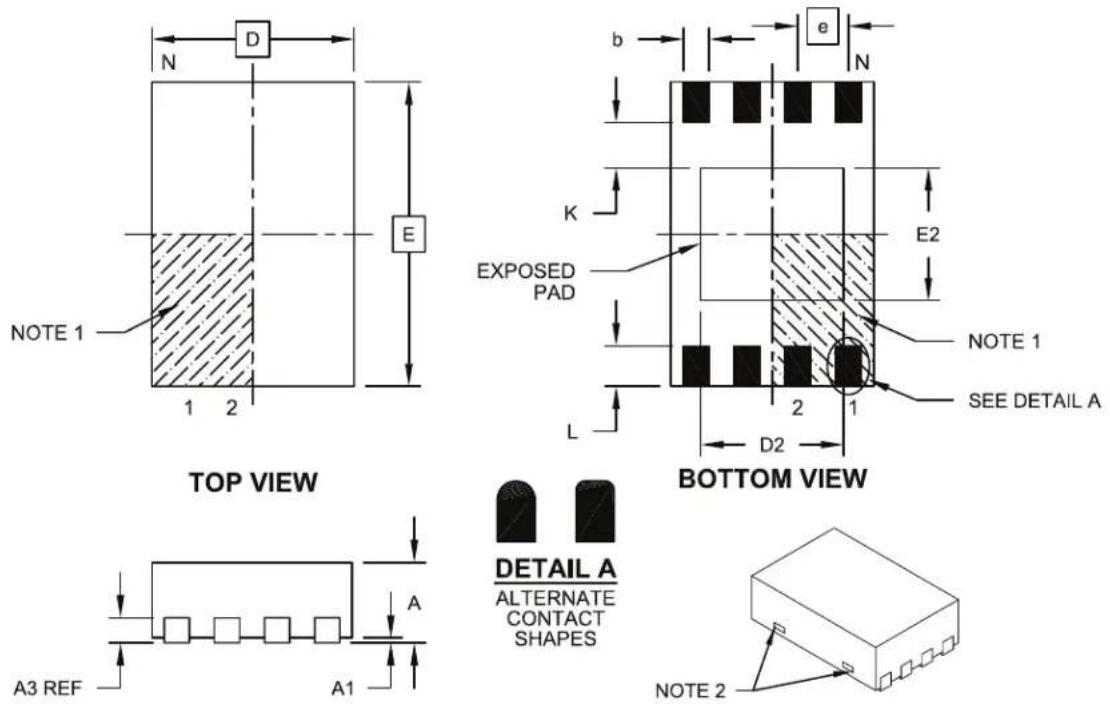 Microchip 34VL02 - 8-Lead Plastic Dual Flat, No Lead Package (MN) - 2x3x0.75 mm Body [TDFN] - 1