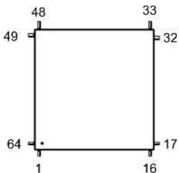 Microchip ATSAMS70Q19 - 64-pin LQFP Package Outline - 1