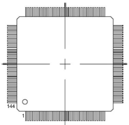 Microchip ATSAMS70Q19 - 144-pin LQFP Package Outline - 1