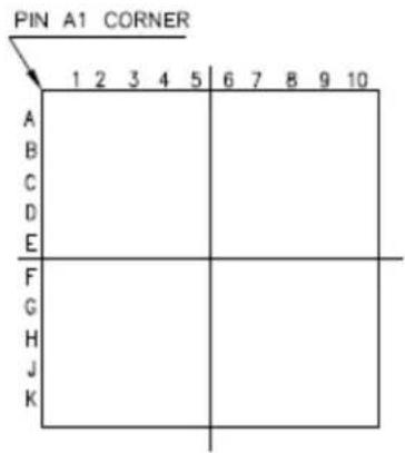 Microchip ATSAMS70Q19 - 100-ball VFBGA Package Outline - 1