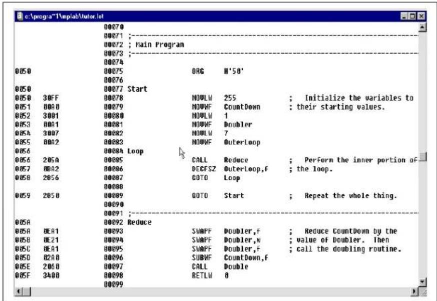 Microchip PIC18C801 - Absolute Listing - 1