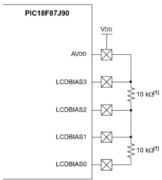 Microchip PIC18F86J93 - M2 (Resistor Ladder with Software Contrast) - 1