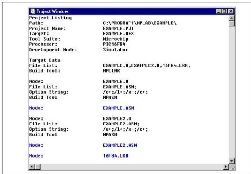 Microchip PIC18C442 - Project Window - 1