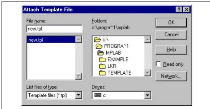 Microchip PIC18C442 - Attach Template File - 1