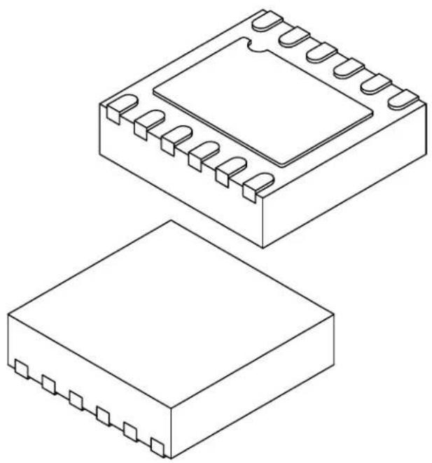 Microchip MIC2298 - 12-Lead 3 mm × 3 mm VDFN [JQA] Package Outline and Recommended Land Pattern - 1