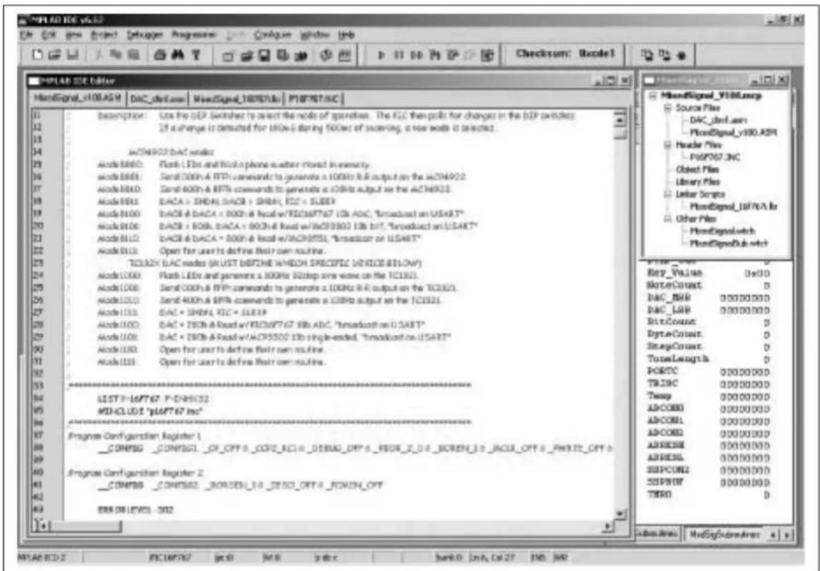 Microchip TC1321 - Appendix I. MPLAB ^® IDE Screen Capture - 1