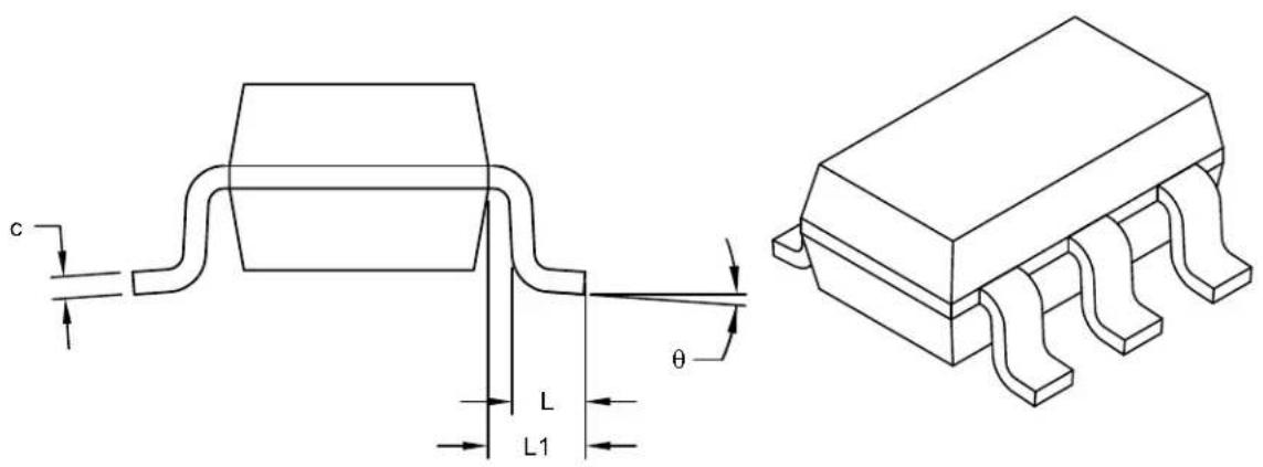 Microchip MCP4022 - 5-Lead Plastic Small Outline Transistor (OT) [SOT23] - 1