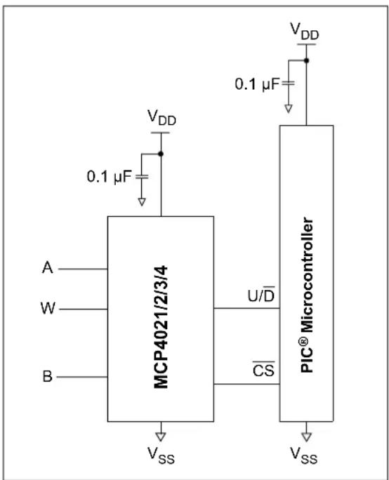 Microchip MCP4022 - Power Supply Considerations - 1