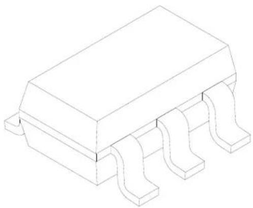 Microchip MCP4023 - 6-Lead Plastic Small Outline Transistor (CH, CHY) [SOT-23] - 1