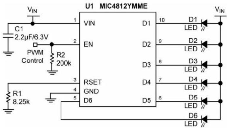 Microchip MIC4812 - MIC4812 Typical Application Circuit - 1