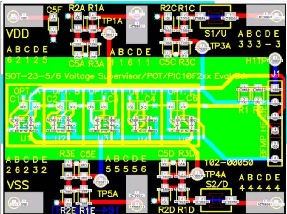 Microchip TC1039 - A.4 BOARD LAYOUT – TOP LAYER, BOTTOM LAYER AND SILK SCREEN - 1
