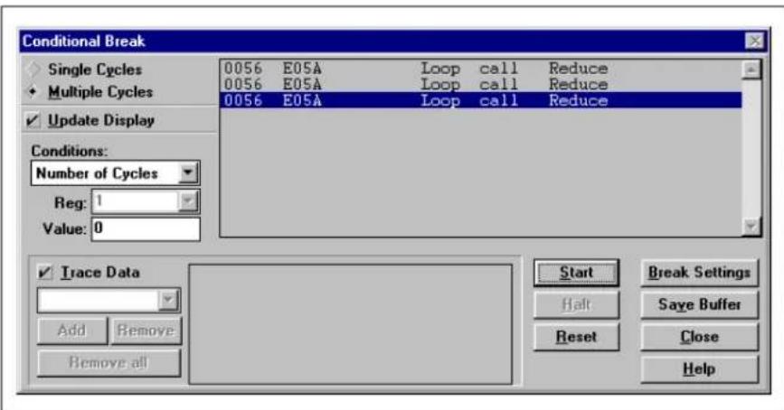 Microchip PIC16F767 - Conditional Break Dialog - 1