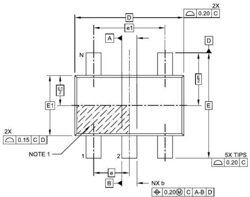 Microchip MIC5318 - 5-Lead Plastic Thin Small Outline Transistor (D5A) [TSOT] Micrel Legacy Package TSOT-5LD-PL-1 - 1