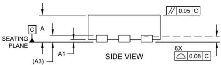 Microchip MIC5318 - 6-Lead Ultra Thin Plastic Dual Flat, No Lead (HKA) - 1.6x1.6x0.6 mm Body [UDFN] With 1.26x0.50 mm Exposed Pad; Micrel Legacy Package TDFN1616-6LD-PL-1 - 2