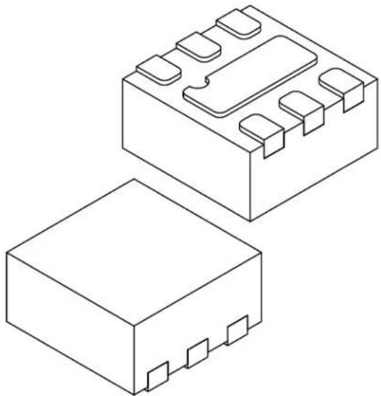 Microchip MIC5321 - 6-Lead 1.6 mm x 1.6 mm WDFN Package Outline and Recommended Land Pattern - 2