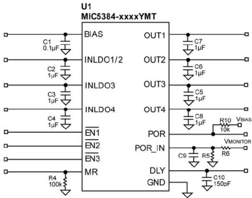 Microchip MIC5374 - Typical Circuit (MIC5384-xxxxYMT) - 1