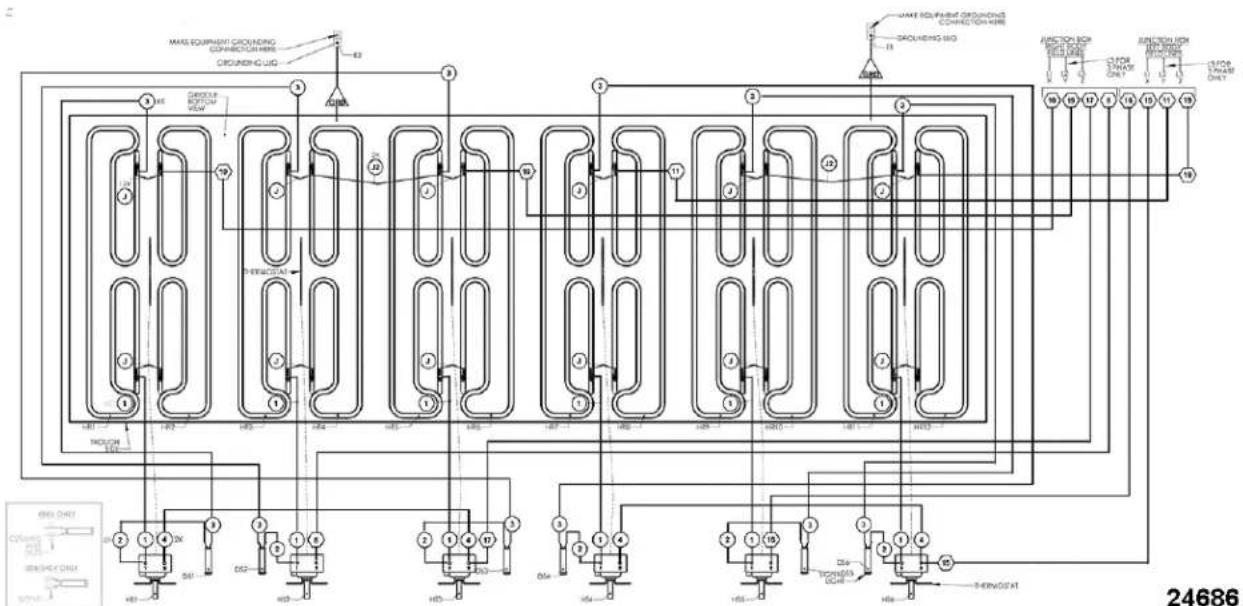 WOLF WEG60E - RIGHT JUNCTION BOX PHASE WIRING - 2