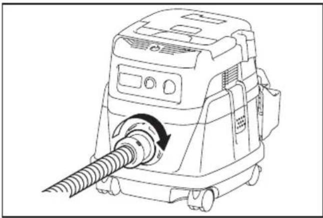 MAKITA XCV23Z - Connecting the hose - 1