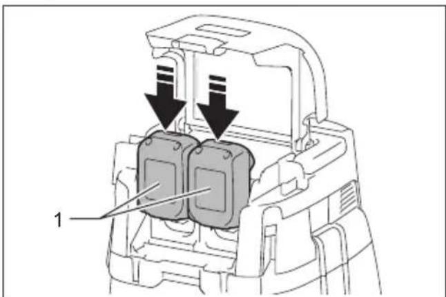 MAKITA XCV23Z - Installing or removing battery cartridge - 2