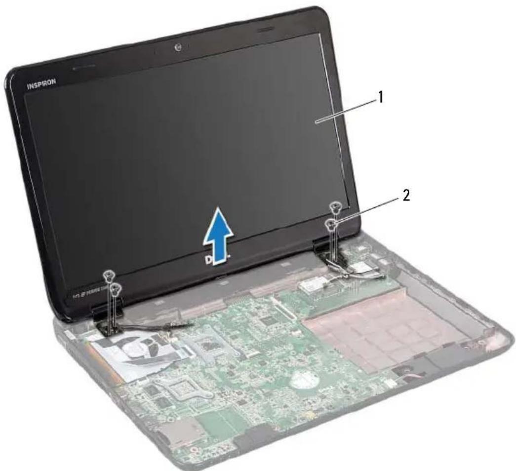 DELL Inspiron M411R - Removing the Display Assembly - 3
