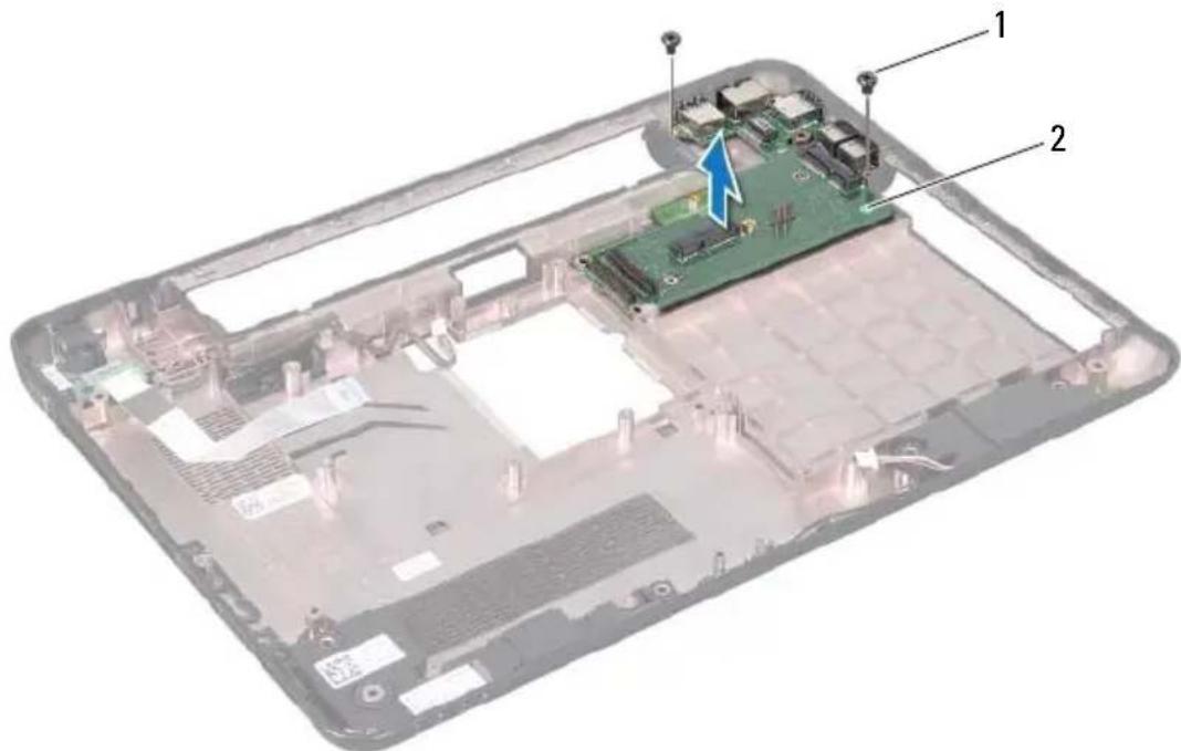 DELL Inspiron M411R - Removing the I/O Board - 1