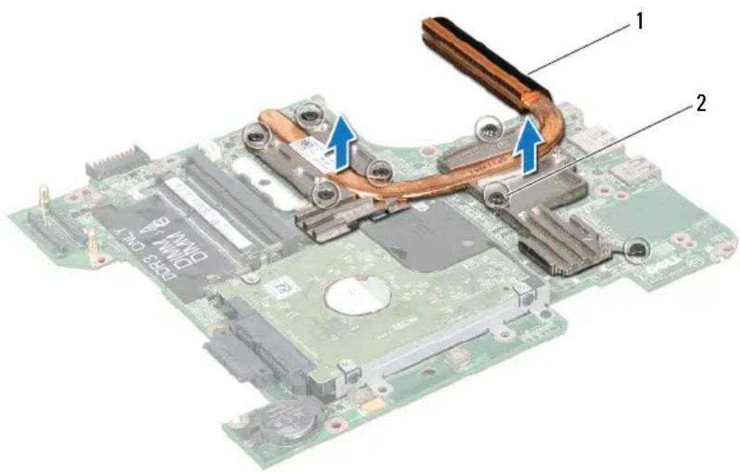 DELL Inspiron M411R - Removing the Thermal Cooling Assembly - 1