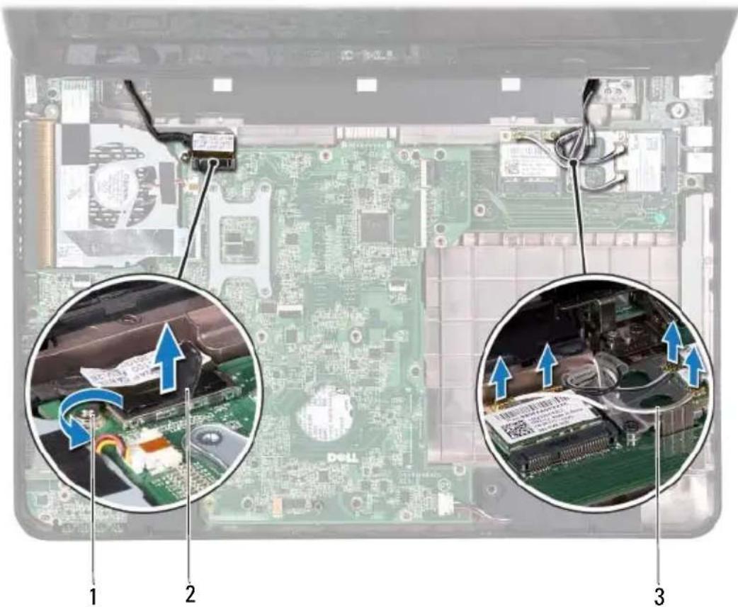 DELL Inspiron M411R - Removing the Display Assembly - 2