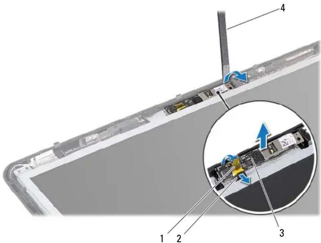 DELL Inspiron M411R - Removing the Camera Module - 1