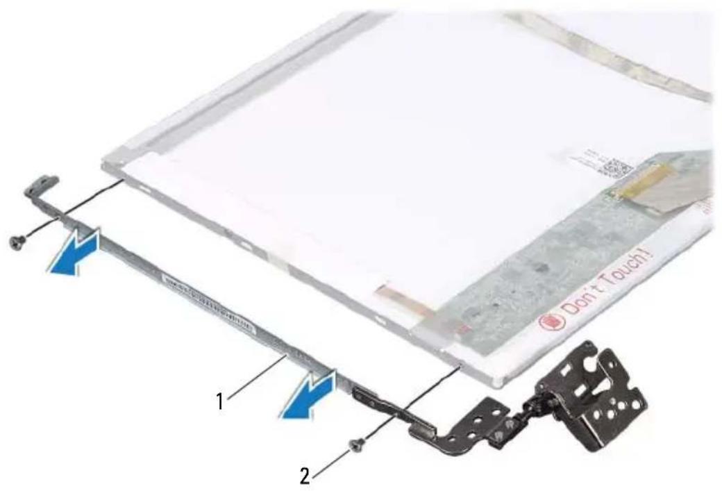 DELL Inspiron M411R - Removing the Display Panel Brackets - 1