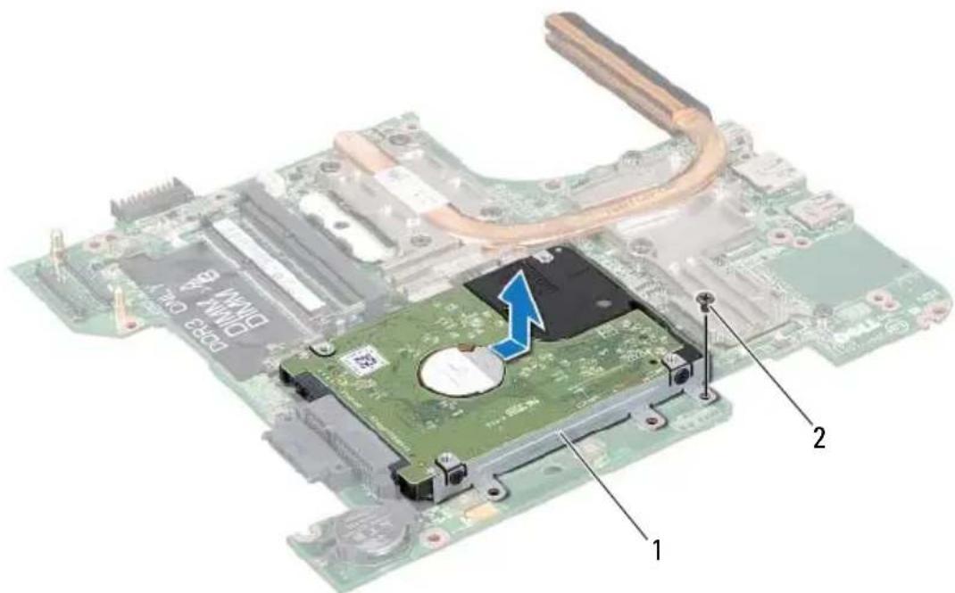 DELL Inspiron M411R - Removing the Hard-Drive Assembly - 1