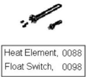 Heat Element, 0088 Float Switch, 0098