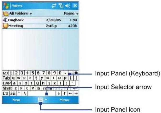 Dopod 818 Pro - To show or hide the Input Panel - 1