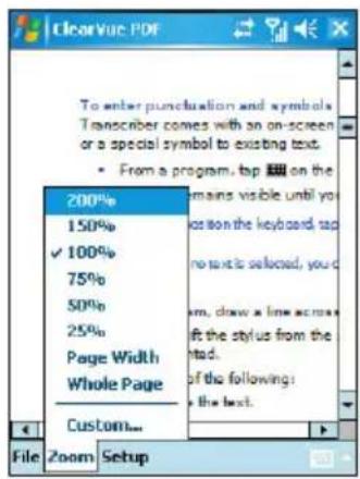 Dopod 818 Pro - To enlarge or reduce the display size - 1