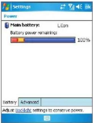 Dopod 818 Pro - To check the battery power - 1