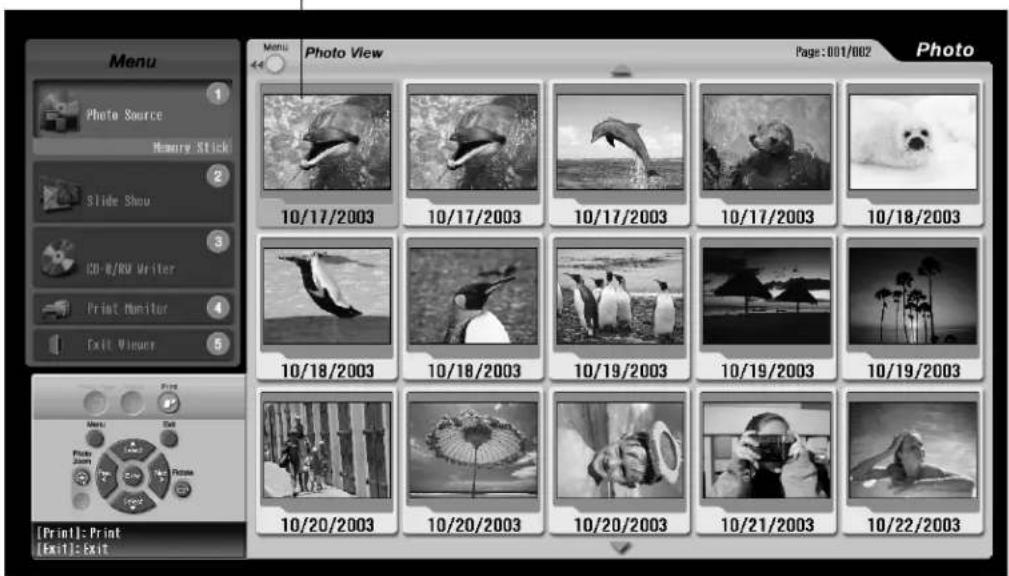 EPSON Livingstation LS57P1 - Selecting a Photo and Printing It - 1