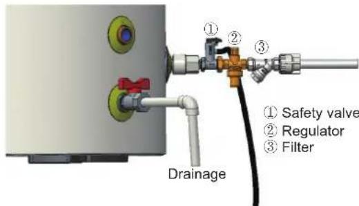 Toyotomi THMU410/3R32 - Installation of the water tank safety valve - 3