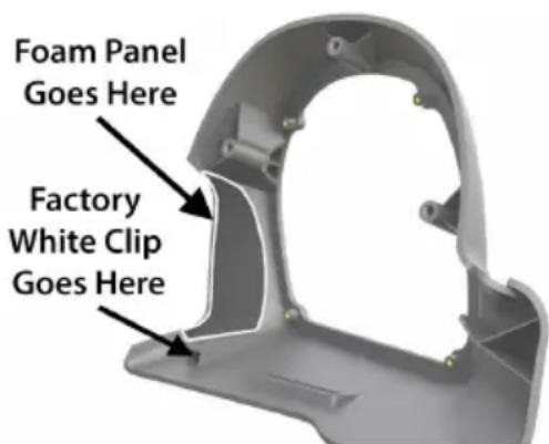 Foam Panel Goes Here Factory White Clip Goes Here