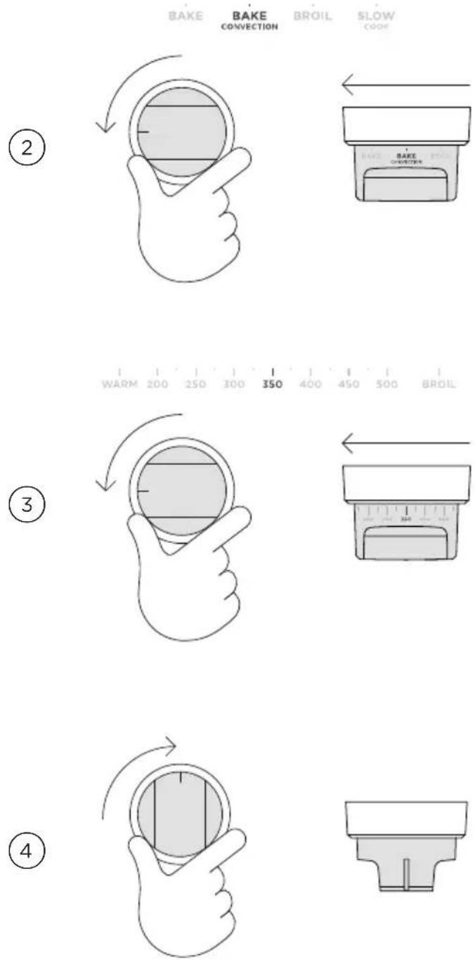 Fisher & Paykel RGV3-305-N - Setting a function and temperature - 1