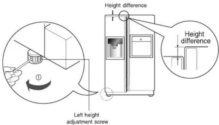 LG GW-P227YTNK - Height adjustment - 1