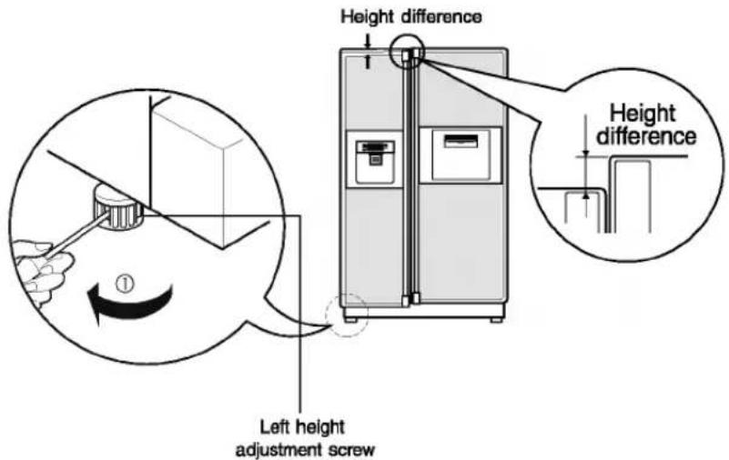 LG GR-P247NZM - Height adjustment - 1