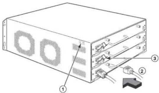 DELL PowerConnect B-RX8 - Connecting AC power to a BigIron RX-4 chassis - 1