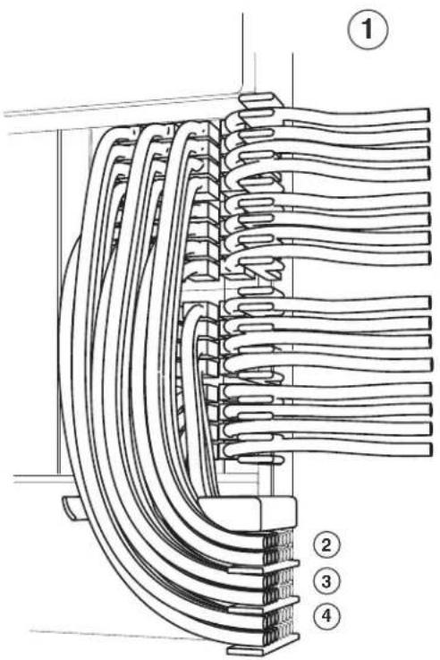 DELL PowerConnect B-RX8 - Cable routing for the lower-right quadrant - 2