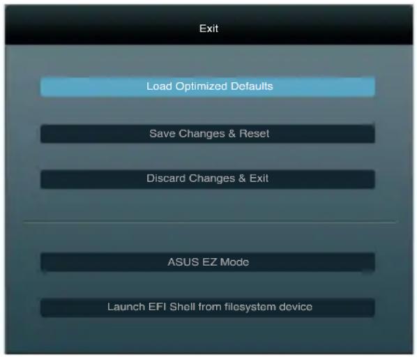 ASUS ESC500 - 離開 BIOS 程式(Exit menu) - 1