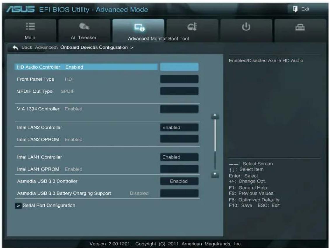 ASUS ESC500 - 內建裝置設定(OnBoard Devices Configuration) - 1