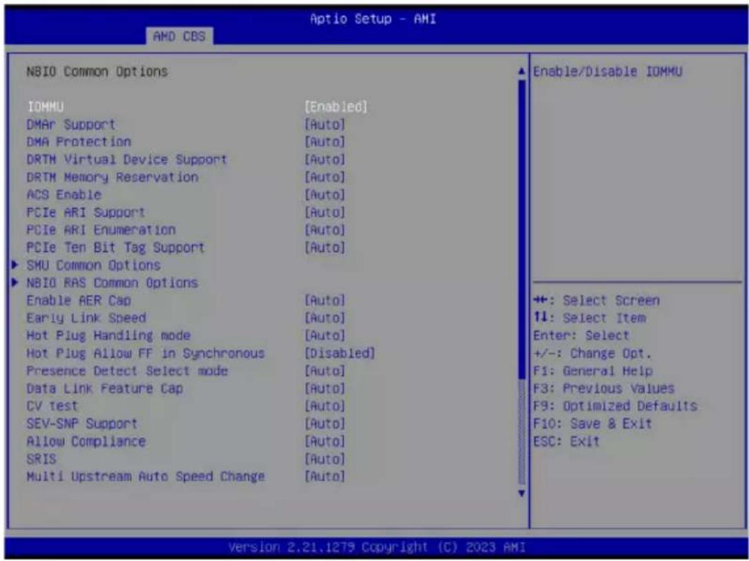 GIGABYTE R183-Z95 - 5-3-4 NBIO Common Options - 1