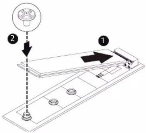 GIGABYTE R183-Z95 - Follow these instructions to install the M.2 device: - 1